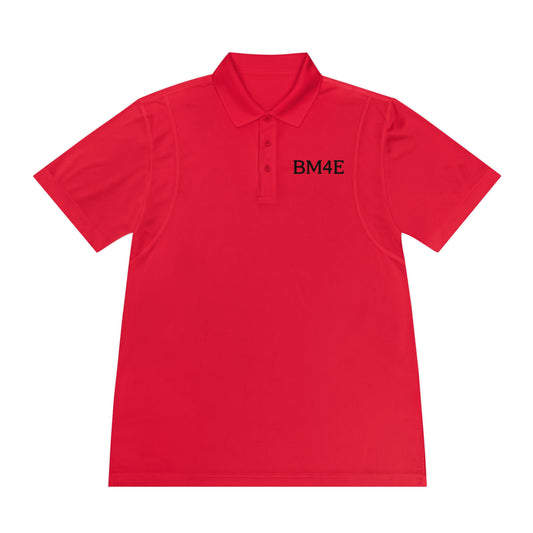 BM4E - Men's Sport Polo Shirt - Black Lettering