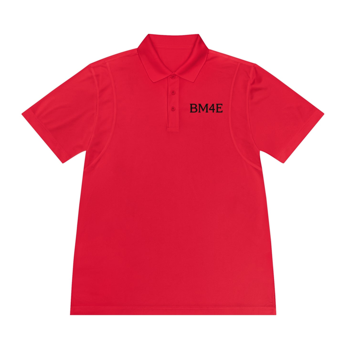 BM4E - Men's Sport Polo Shirt - Black Lettering