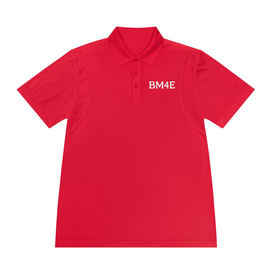 BM4E - Men's Sport Polo Shirt - White Lettering