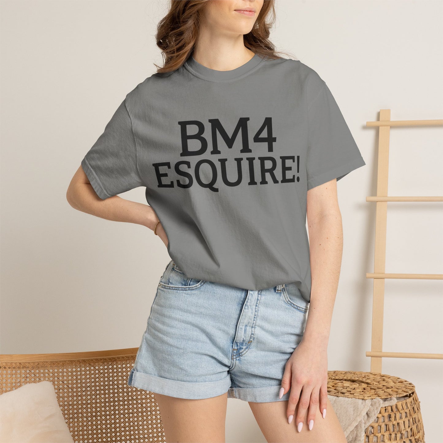 BM4 ESQUIRE - Double-Sided Print Tee (Black Lettering)