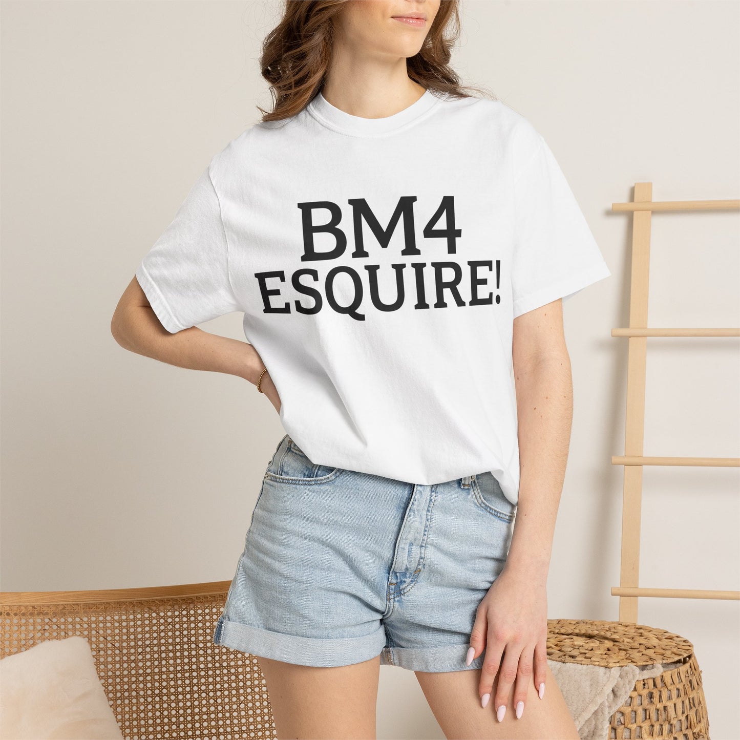 BM4 ESQUIRE - Double-Sided Print Tee (Black Lettering)