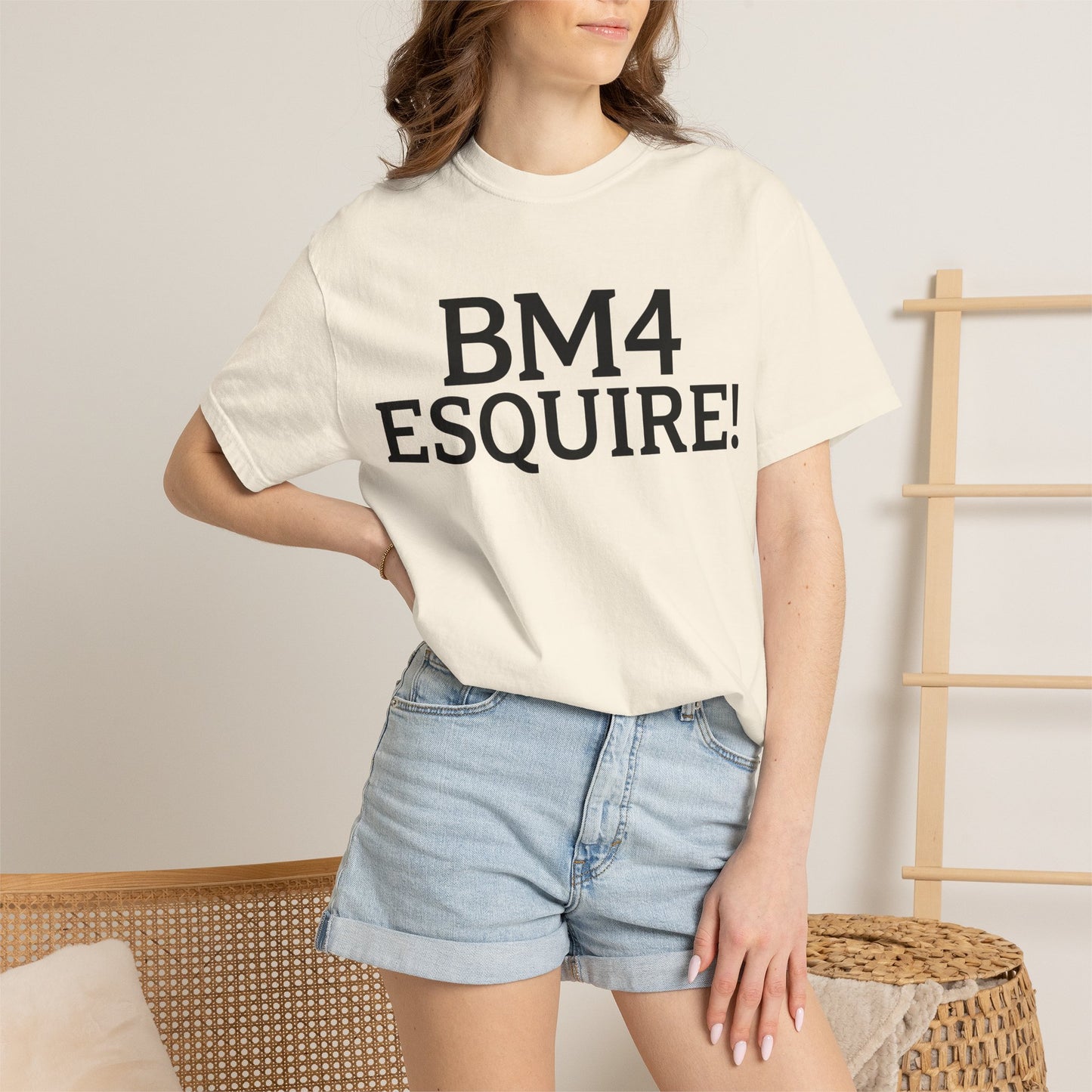 BM4 ESQUIRE - Double-Sided Print Tee (Black Lettering)
